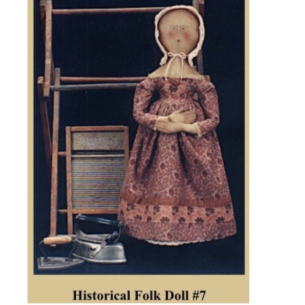 Gail Wilson Vintage Historical Folk Doll Kit #7 Cloth Doll With Bonnet Very Rare